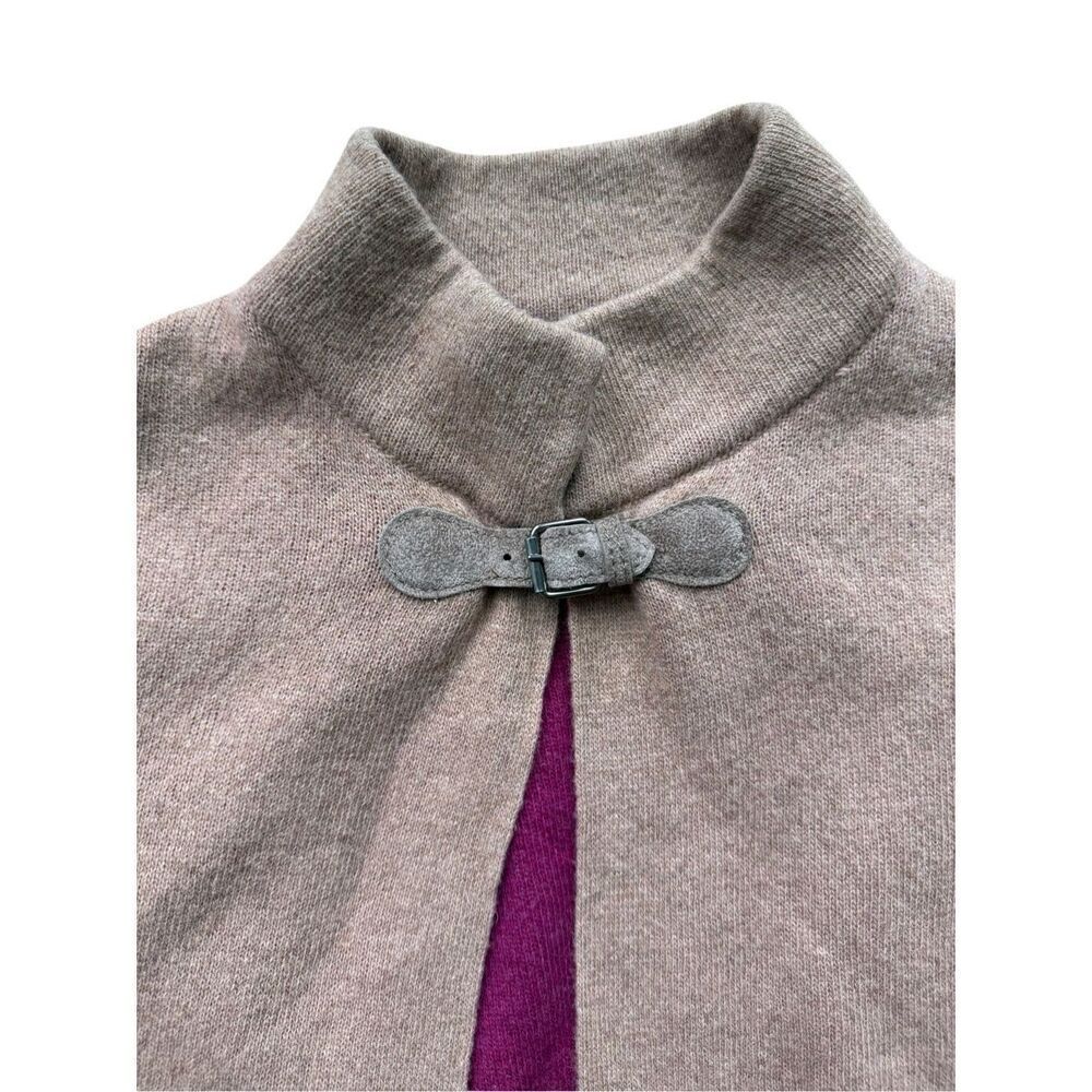 A. IDA Womens Tan Pink Italian Wool Blend Longline Sweater Jacket Size Large - Picture 5 of 14